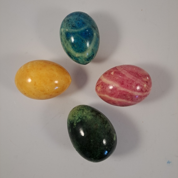 Accents | 4 Vintage Carved Stone Marble Eggs | Poshmark